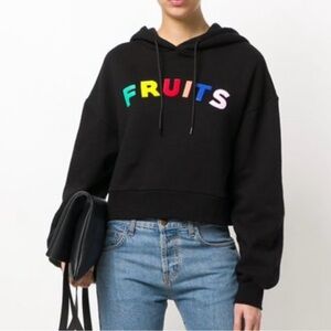 Etre Cecile Fruits Hooded Sweatshirt Oversized Cropped Portugal Sm